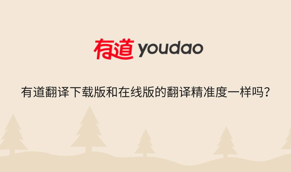 有道翻译下载版和在线版的翻译精准度一样吗?