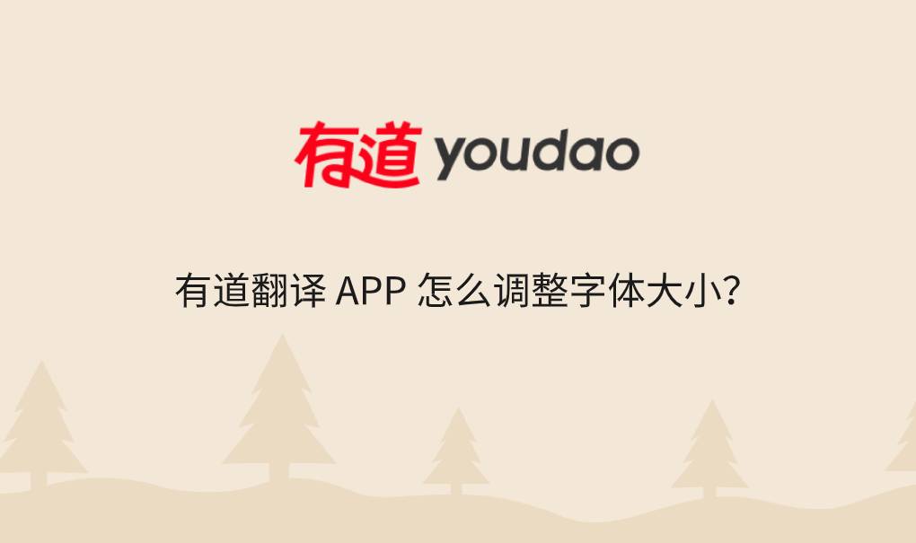 有道翻译 APP 怎么调整字体大小?