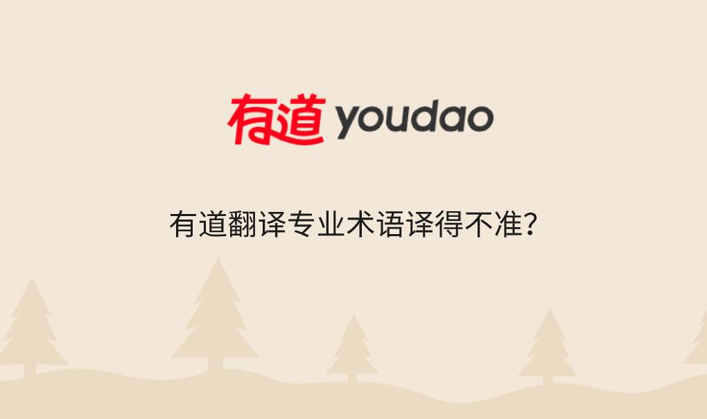 有道翻译专业术语译得不准？