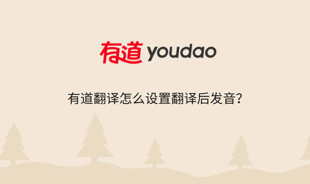 有道翻译怎么设置翻译后发音?