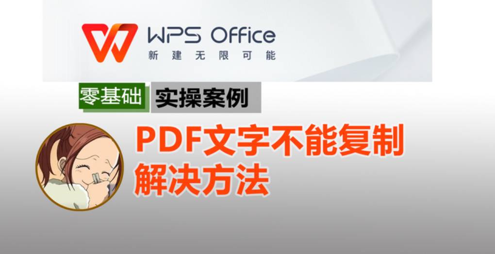 WPS 打开 PDF 后为什么不能复制文字？