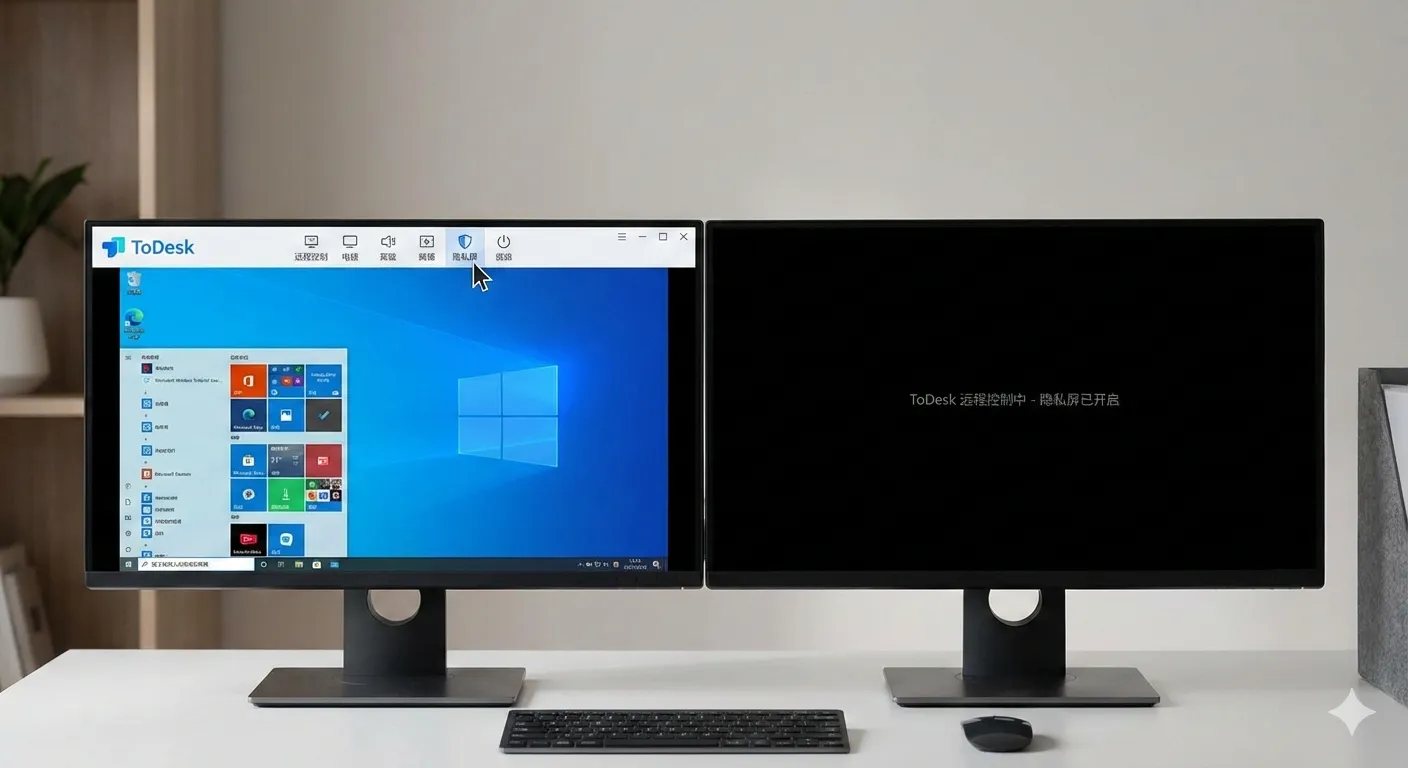 ToDesk 远程控制时如何开启隐私屏保护?