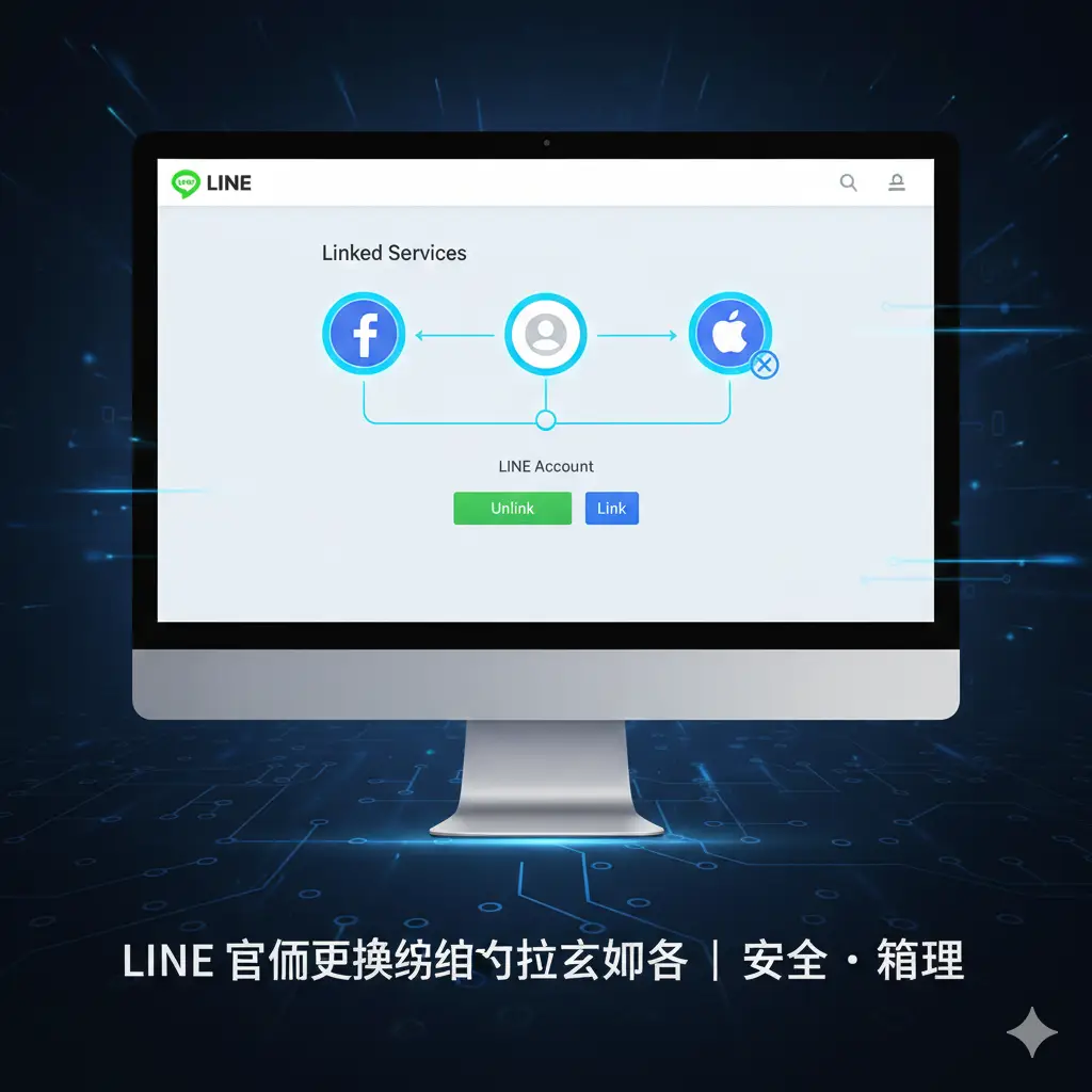 如何通过 LINE 官网更换绑定的社交账号？