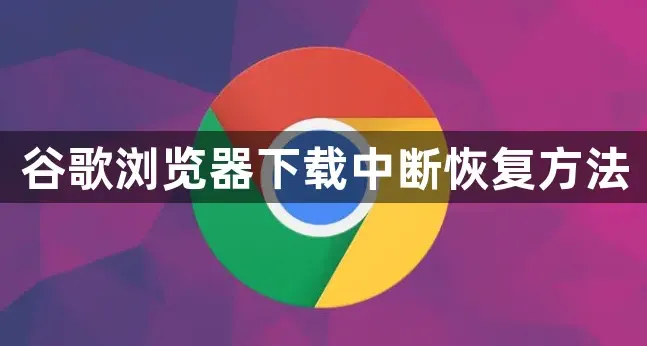 谷歌浏览器下载中断后如何恢复？