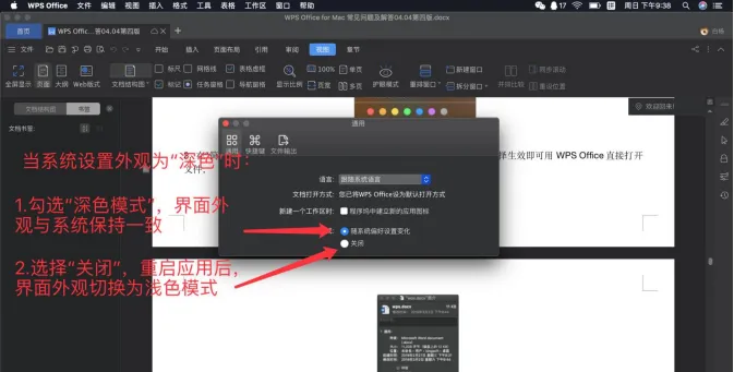 如何设置 WPS 下载后的夜间模式？