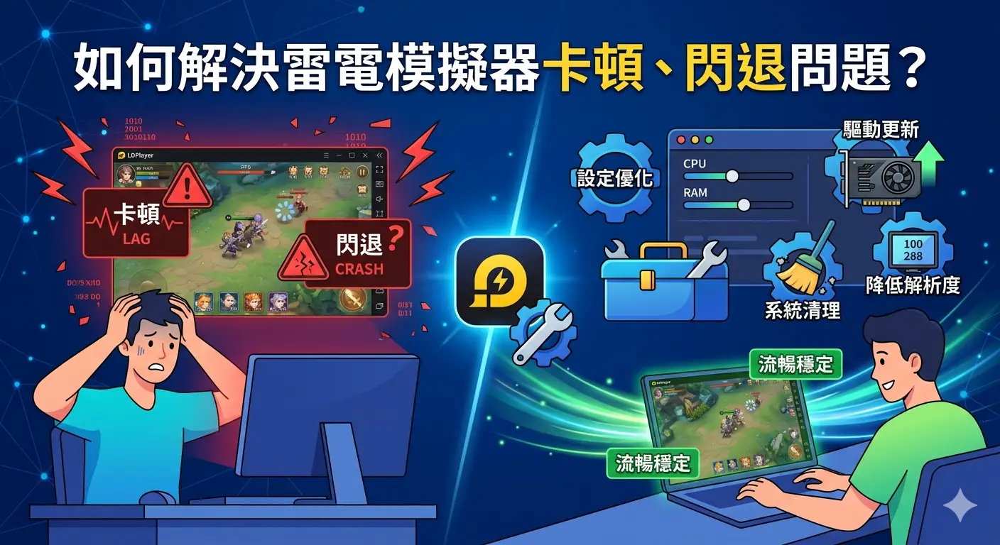 如何解决雷電模擬器卡頓、閃退问题?