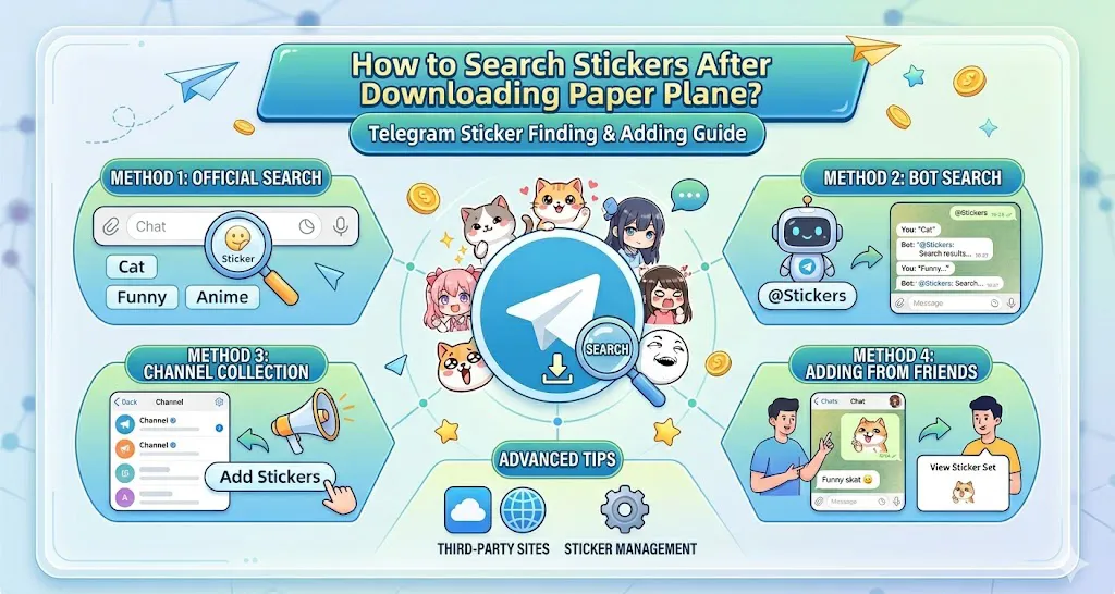 How to Search for Stickers and Emojis After Downloading Telegram?