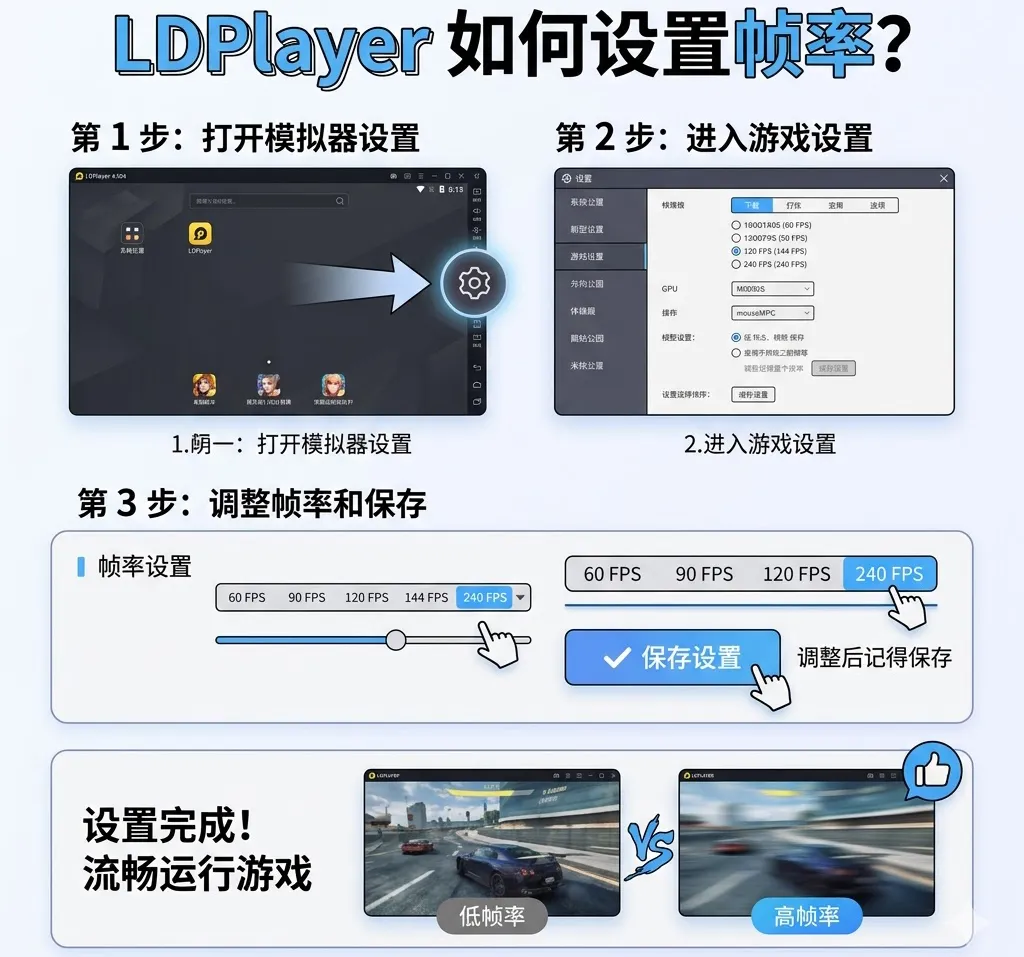 LDPlayer 如何设置帧率?