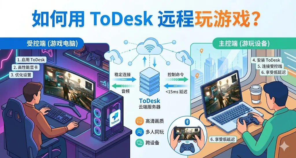 如何用 ToDesk 远程玩游戏？