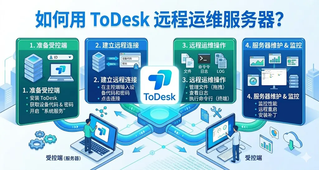如何用 ToDesk 远程运维服务器?