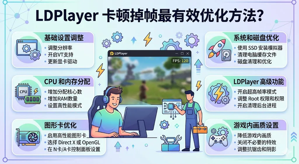 LDPlayer 卡顿掉帧最有效优化方法?