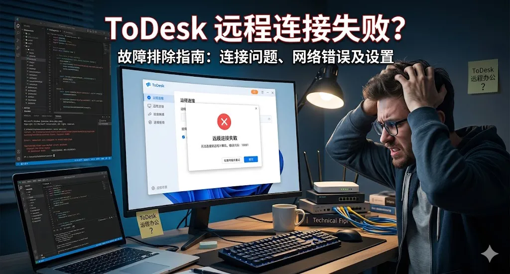 ToDesk 远程连接失败？