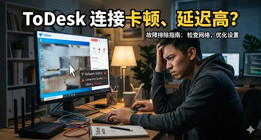 ToDesk 连接卡顿、延迟高？