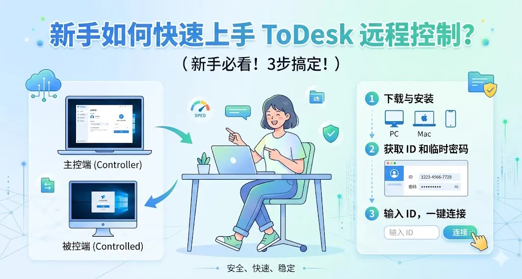 新手如何快速上手 ToDesk 远程控制？