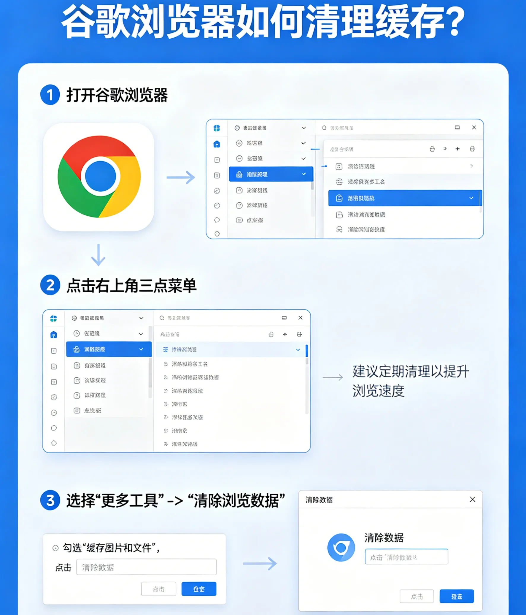谷歌浏览器如何清理缓存?
