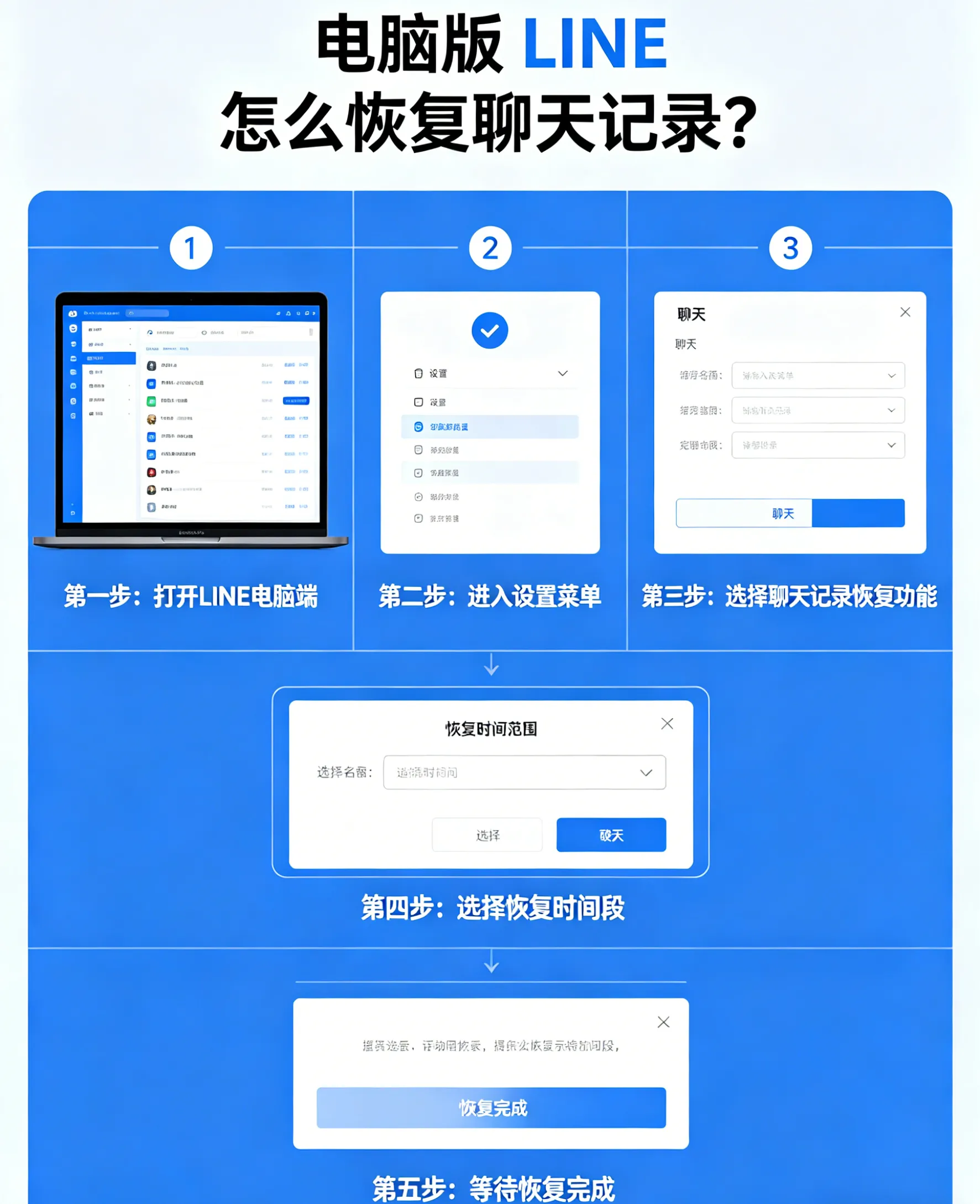 电脑版 LINE 怎么恢复聊天记录？