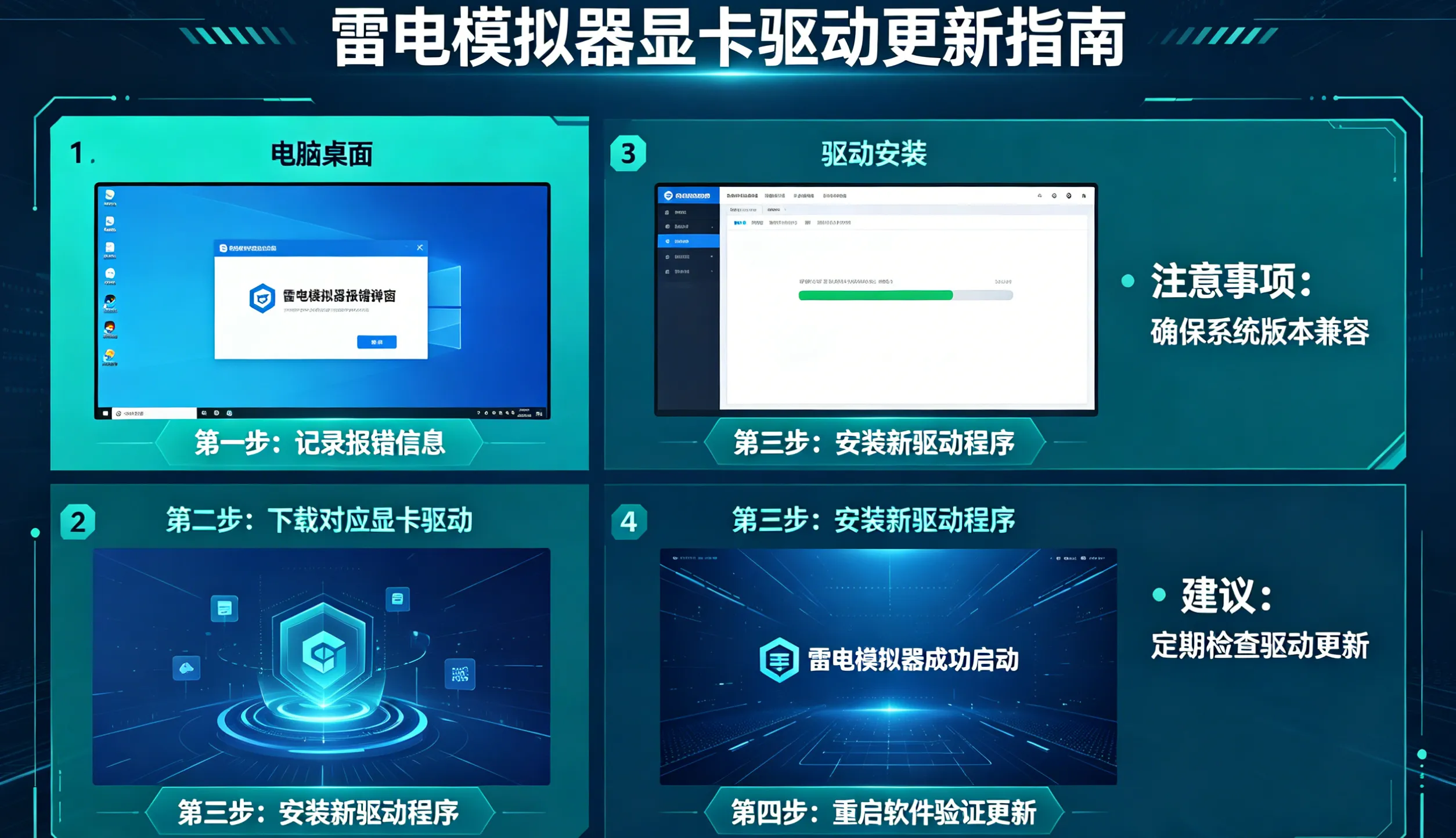 雷电模拟器显卡驱动报错如何更新?