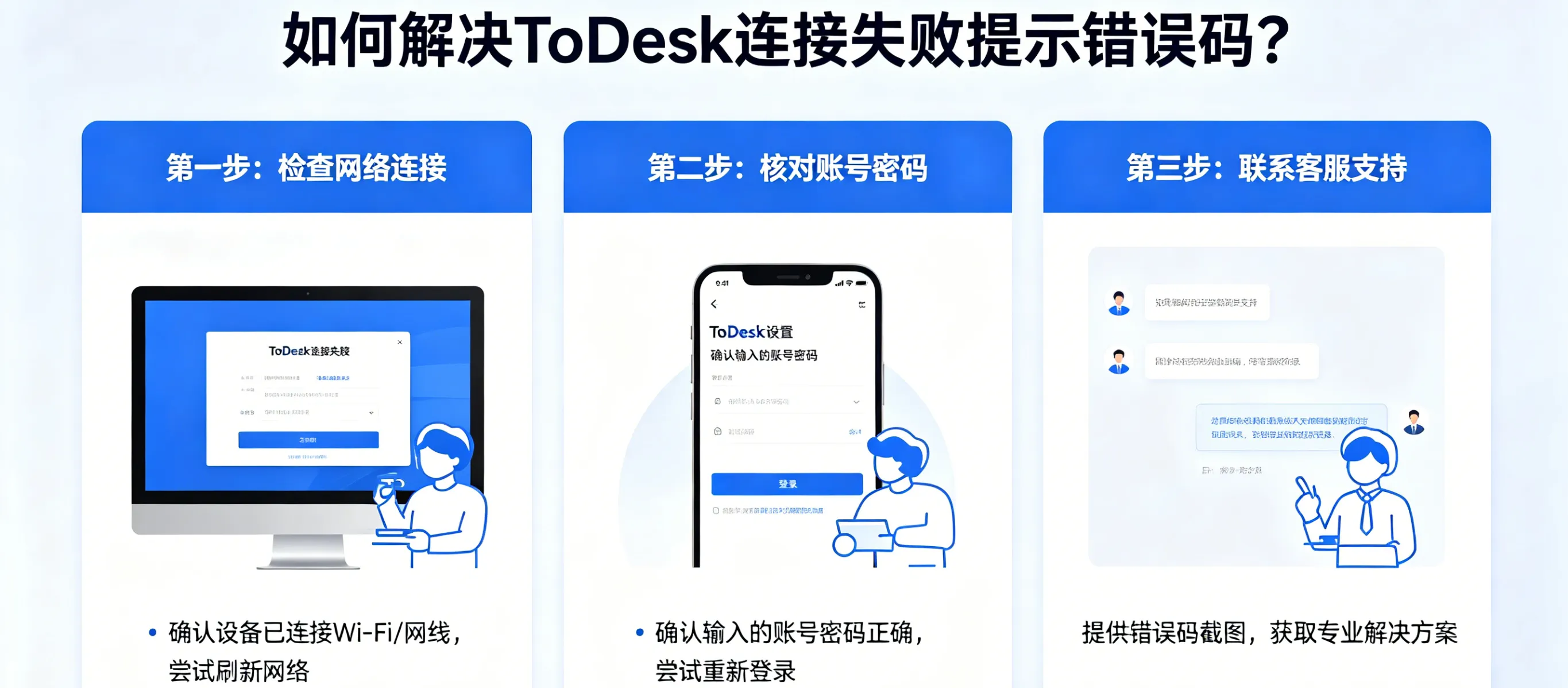 如何解决 ToDesk 连接失败提示错误码?