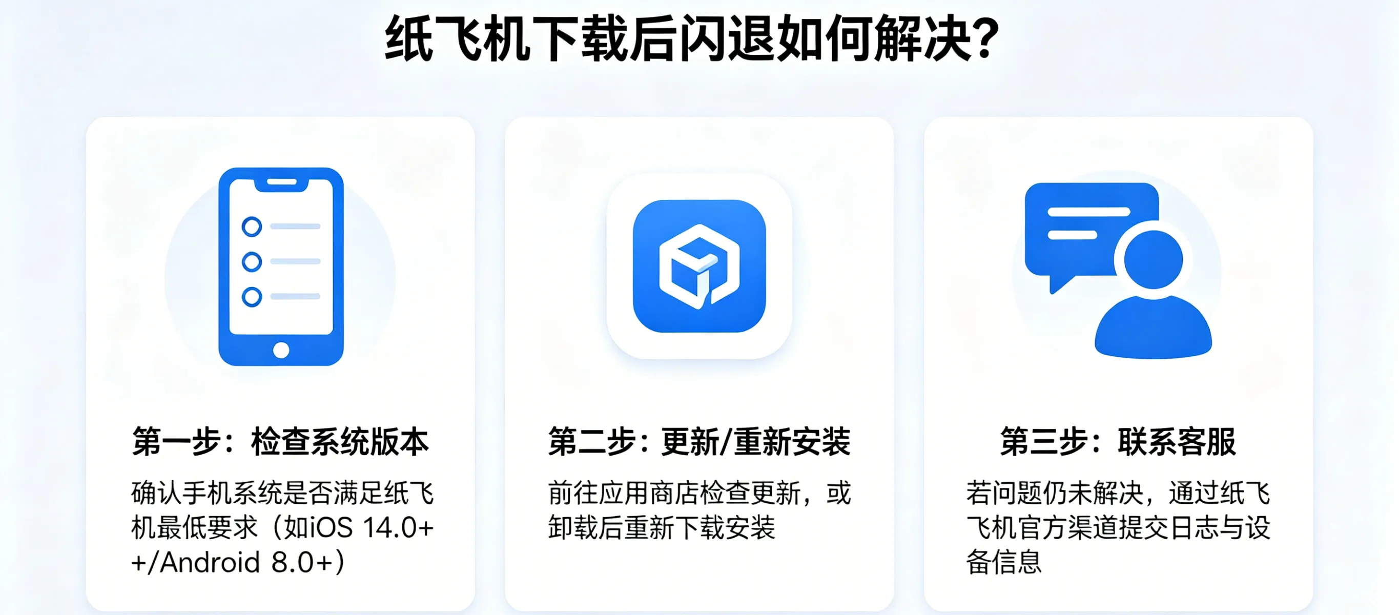 纸飞机下载后闪退如何解决?