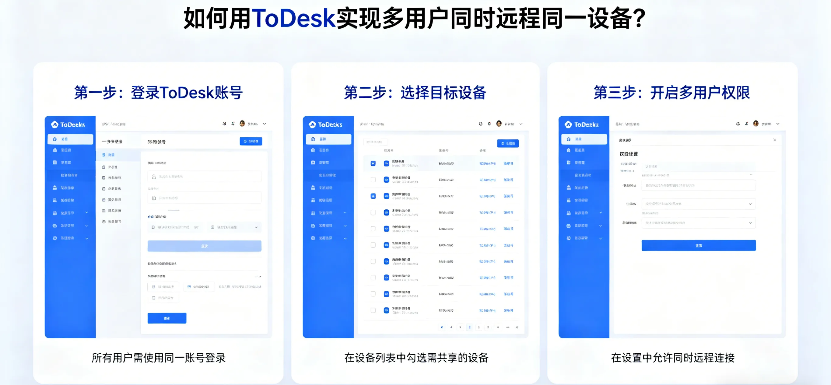 如何用 ToDesk 实现多用户同时远程同一设备？
