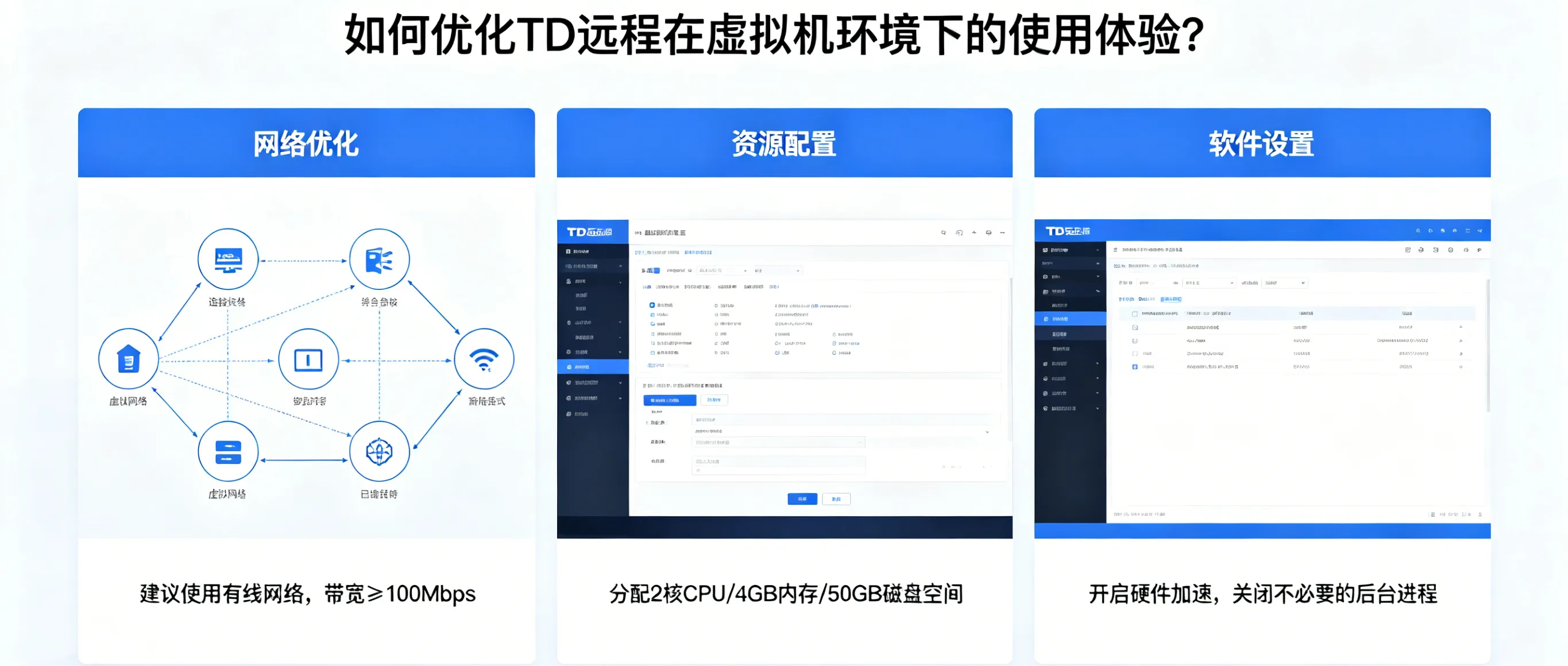 如何优化 TD 远程在虚拟机环境下的使用体验？