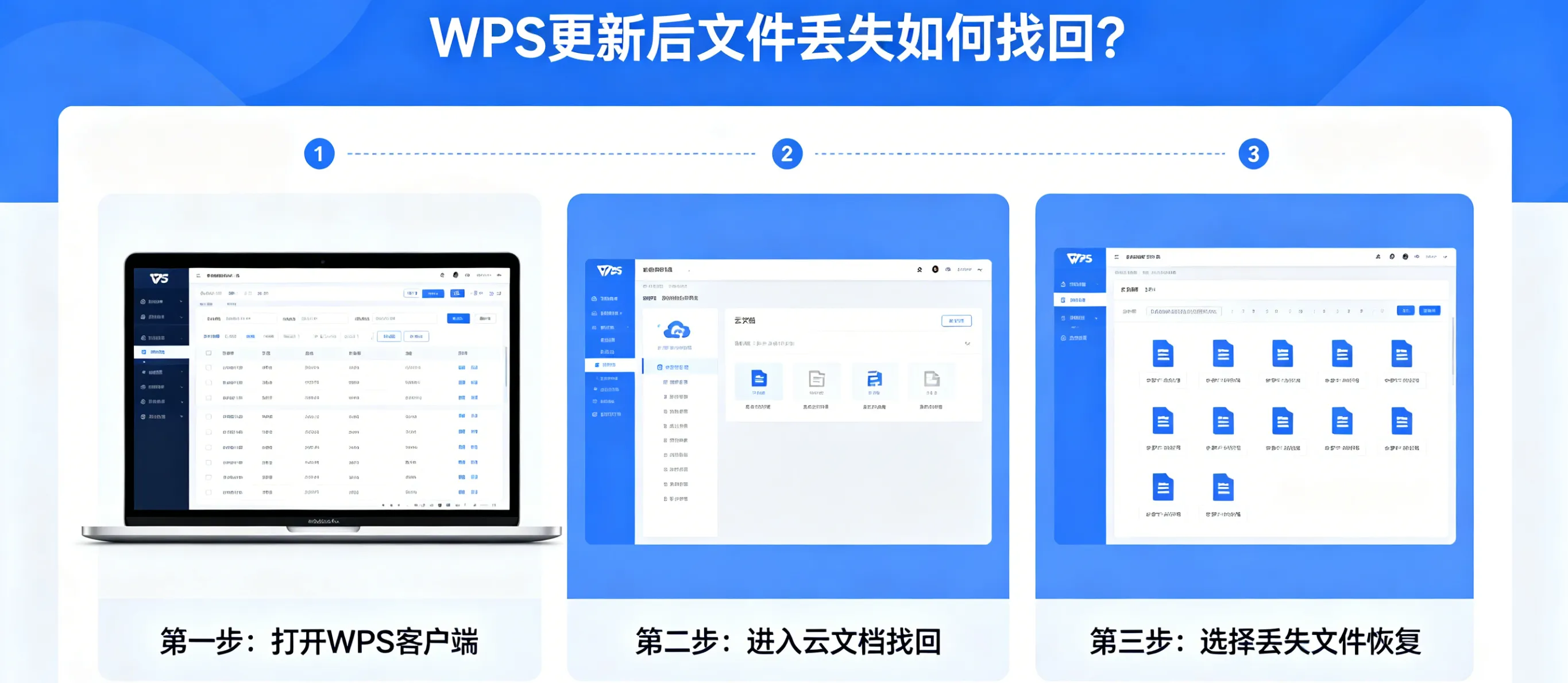 WPS 更新后文件丢失如何找回？