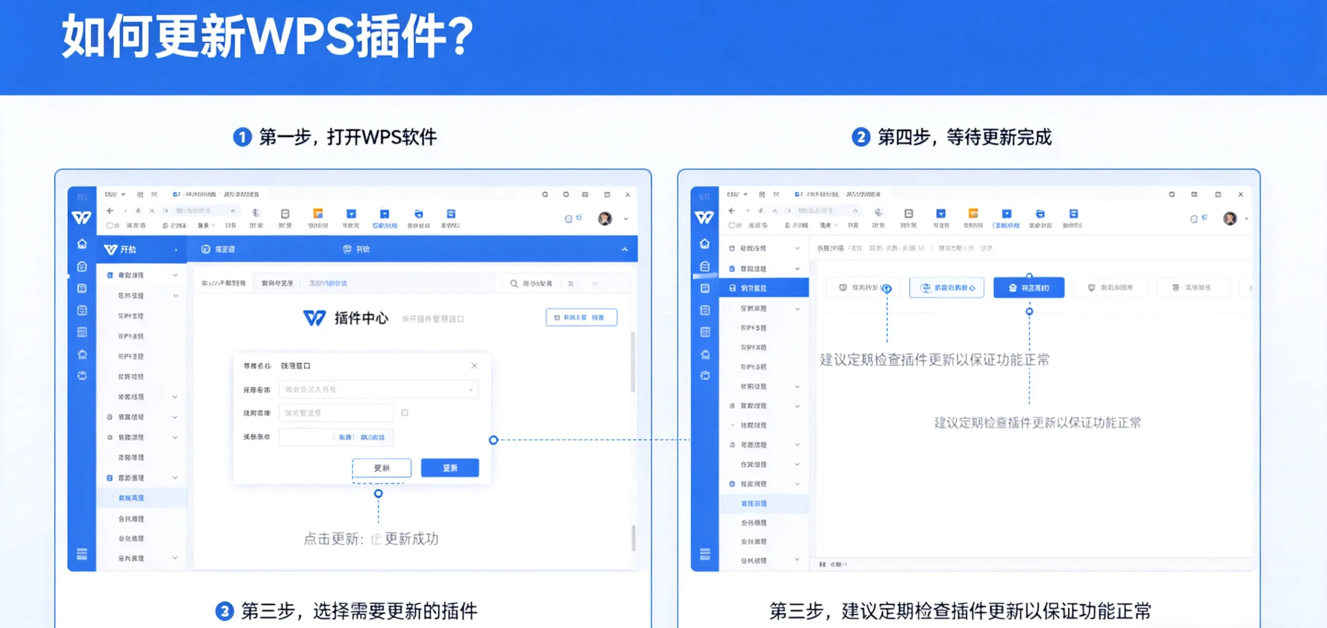 如何更新 WPS 插件？