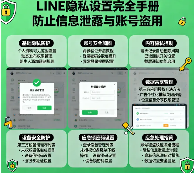 如何下载 LINE 并设置隐私权限与安全锁？
