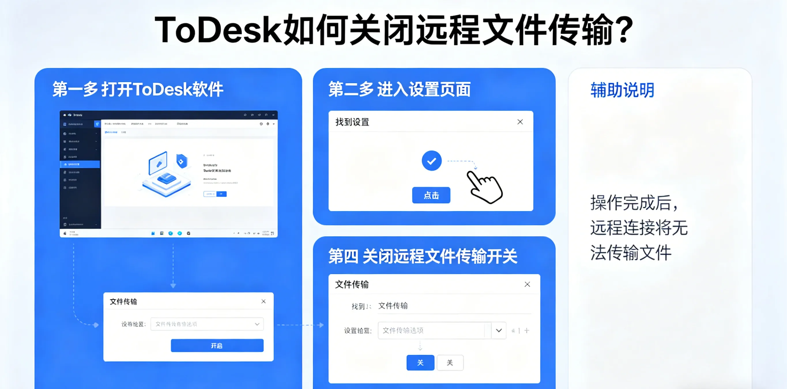 ToDesk 如何关闭远程文件传输？