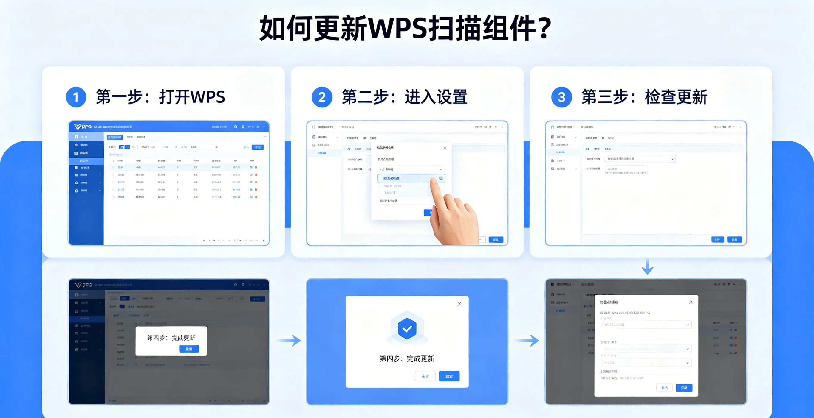 如何更新 WPS 扫描组件?