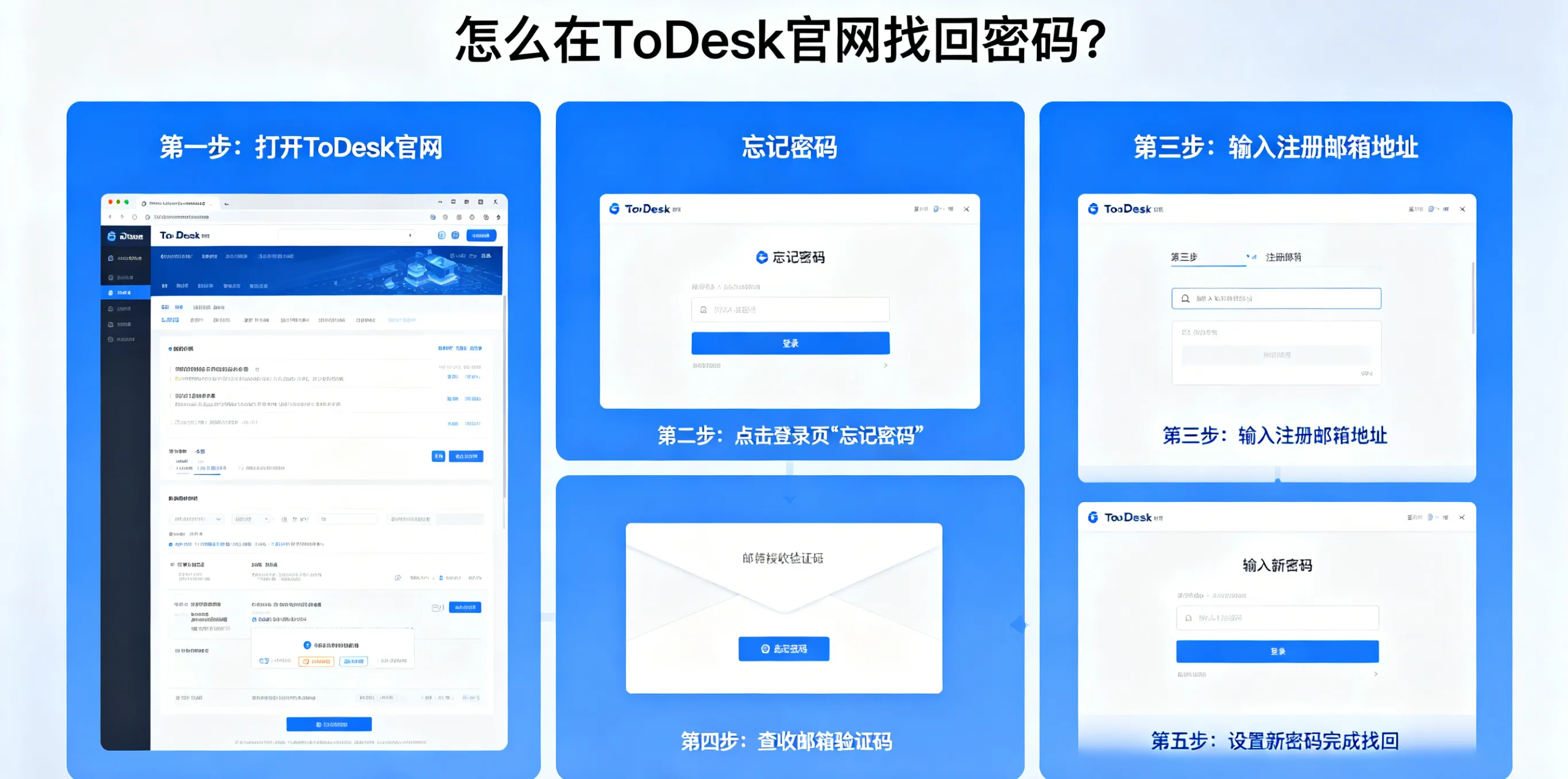 怎么在 ToDesk 官网找回密码?