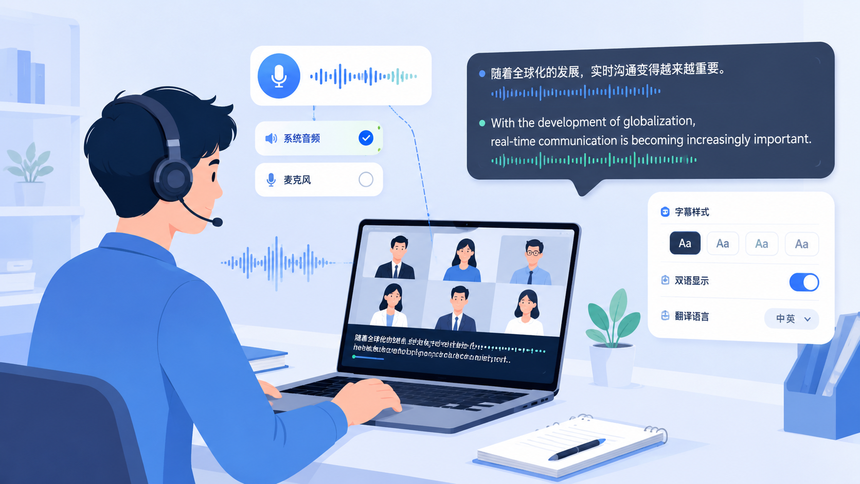 网易有道翻译同传功能开启教程：电脑录音转实时字幕全攻略