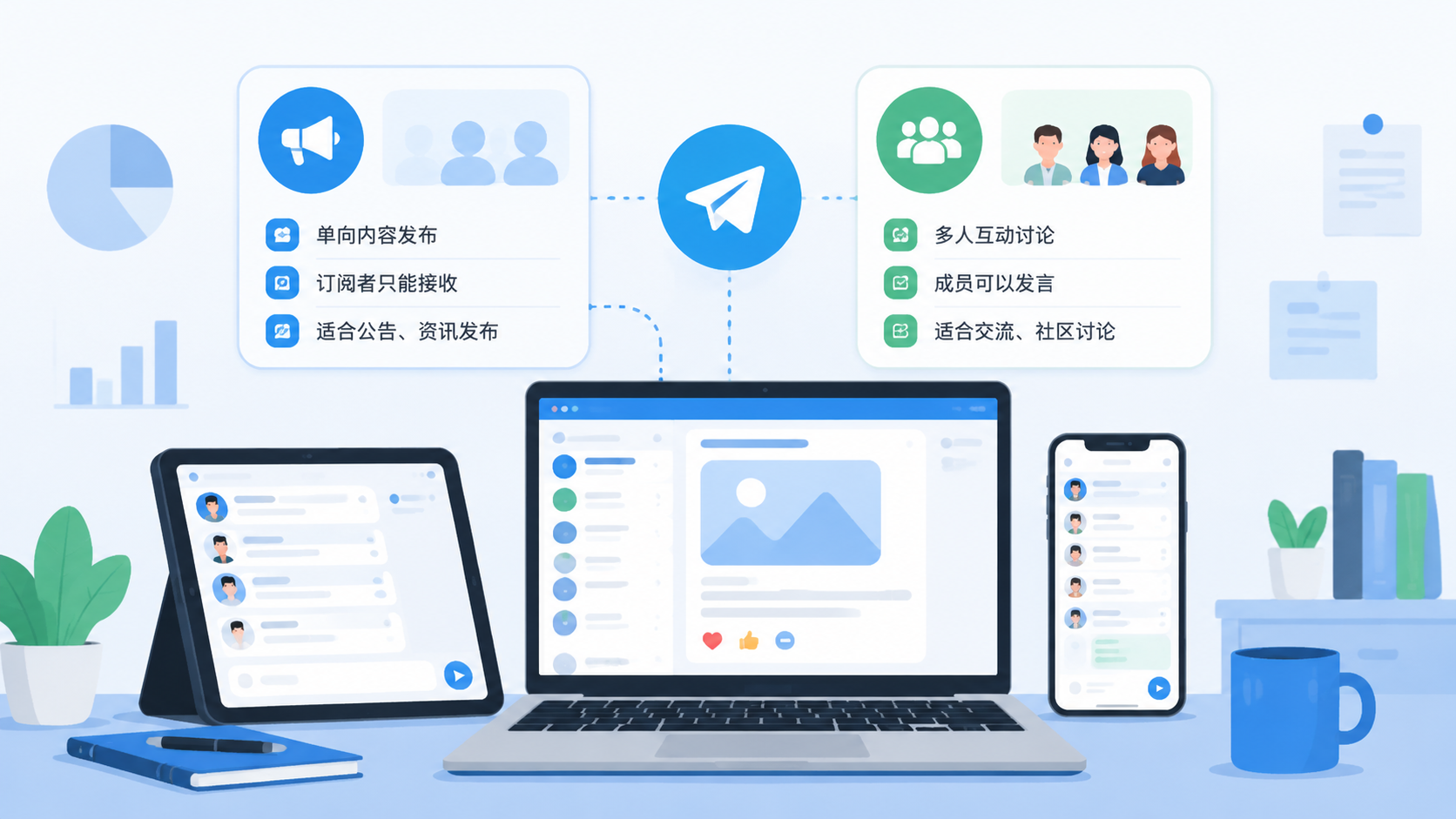 Telegram频道和群组有什么区别?创建与使用完整教程